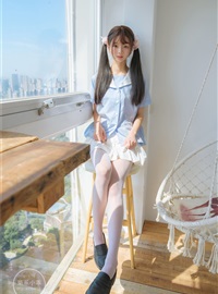 Childish picture book - NO.01 Clear Sky 01 White silk double ponytail JK(8)